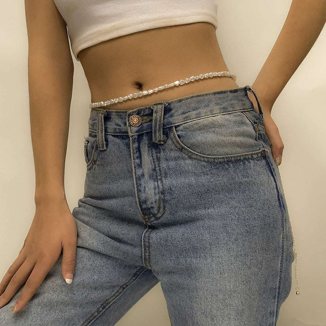 Shaped Imitation Pearl Waist Chain Fendax 0