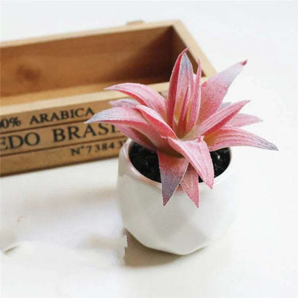 Artificial Succulent Bonsai Creative Ornaments for Home Table Garden Decoration Artificial Plants with Pot Fendax 0