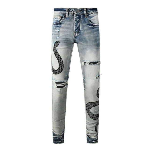 Street Fashion Wash Distressed Skinny Jeans Fendax 0