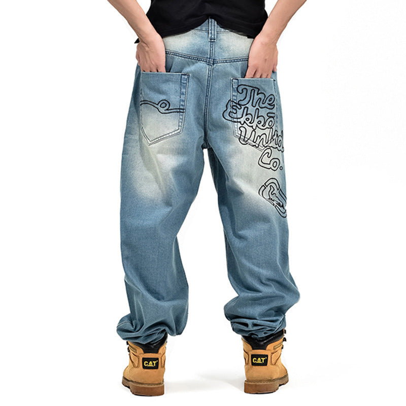 Hip-hop Style Denim Casual Jeans