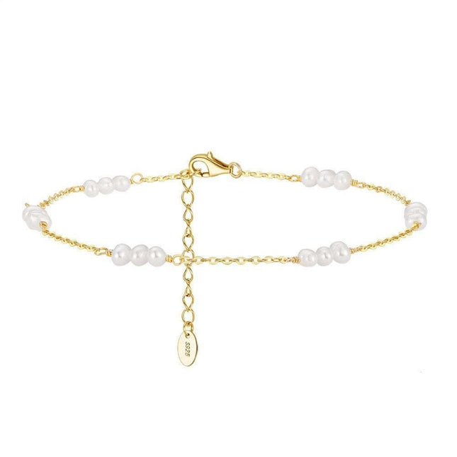 Natural Freshwater Millet Beads O-shaped Feet Chain Fendax 0