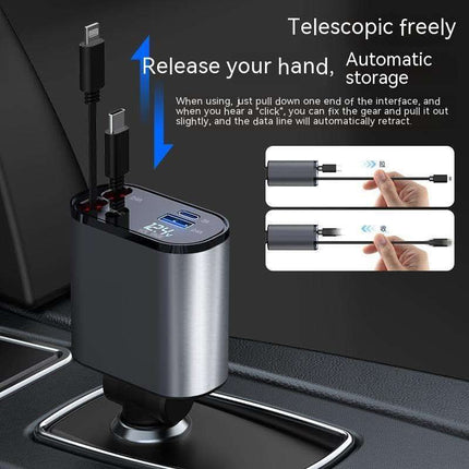 Metal Car Charger 100W Super Fast Charging Car Cigarette Lighter USB And TYPE-C Adapter Fendax 0