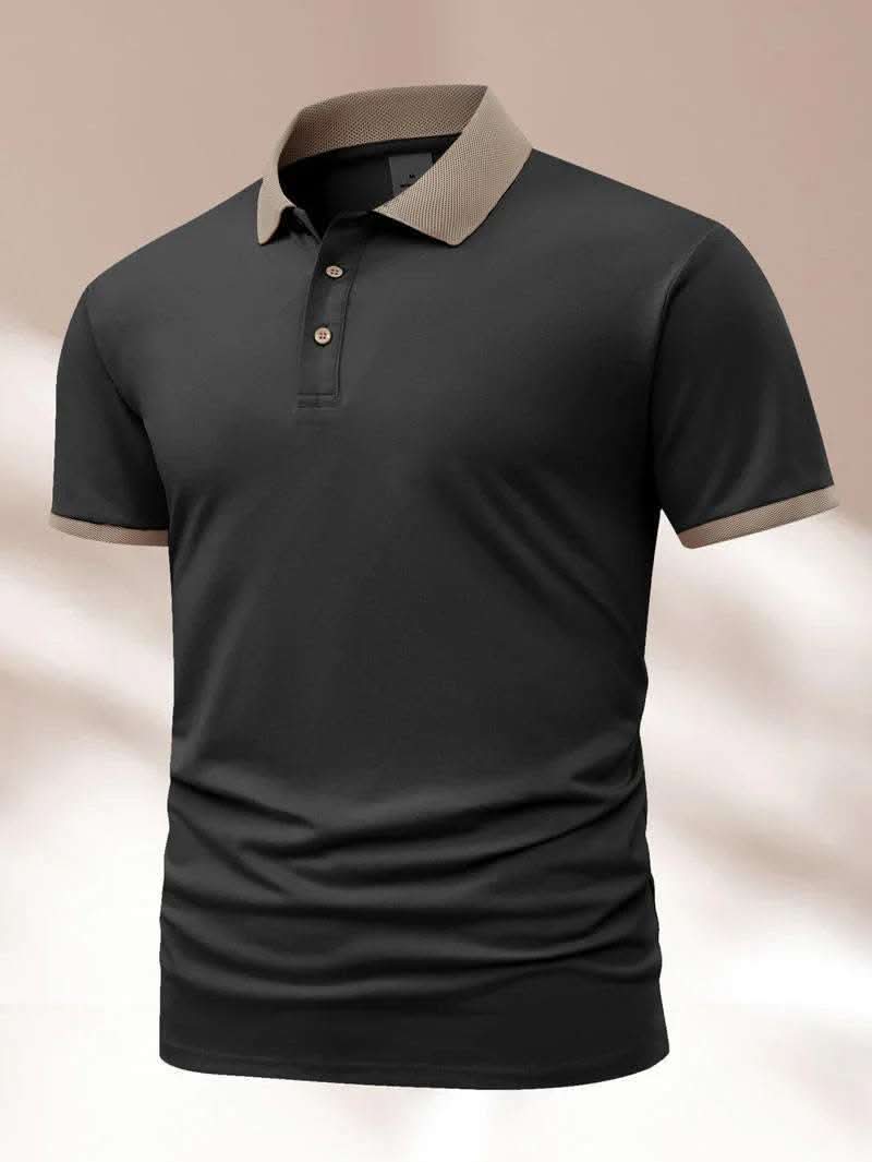 Summer Polo Shirt Printed T-shirt Short Sleeve High-end Lapel Fendax 0