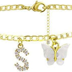 Gold white butterfly / S