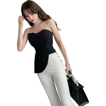 Lady Sexy Tube Top Design Short Top Fendax 0