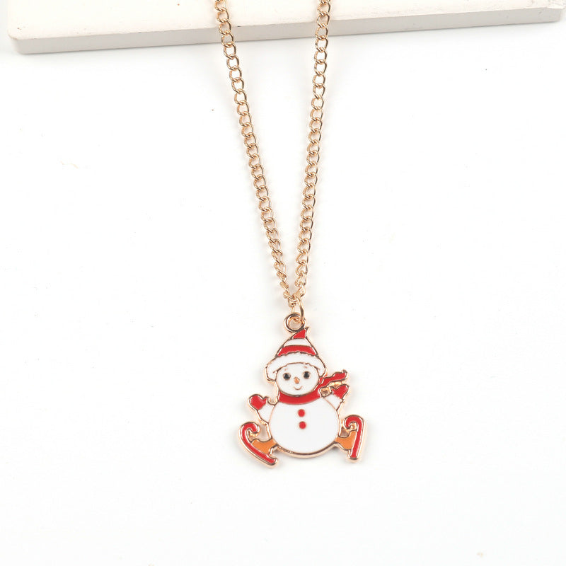 Christmas Necklace Cute Cartoon Santa Claus