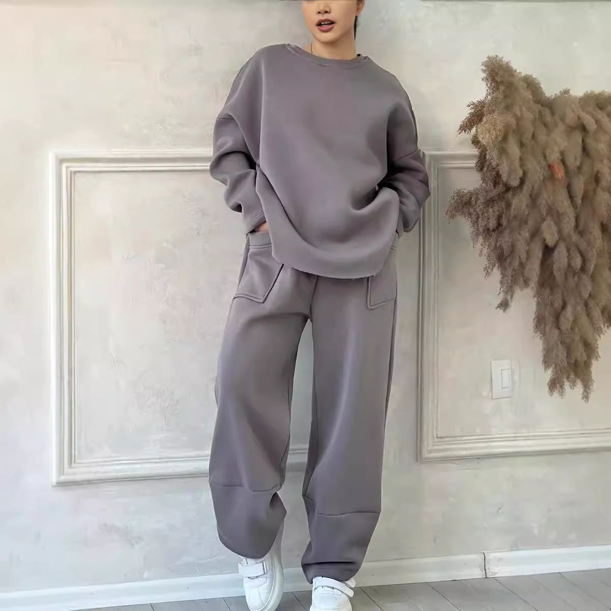Long-sleeved Sweater Trousers Suit