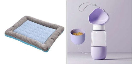 Pet Cooling Pad Bed For Dogs Cats Puppy Kitten Cool Mat Pet Blanket Ice Silk Material Soft For Summer Sleeping Blue Breathable Fendax 0