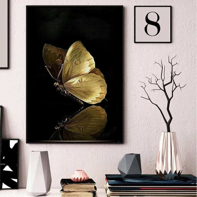 Art Light Luxury Golden Butterfly Home Decoration Mural Fendax 0
