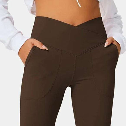 Spring Women's Workout Exercise Pants Akimbo Pants Split Flared Pants Fendax 0