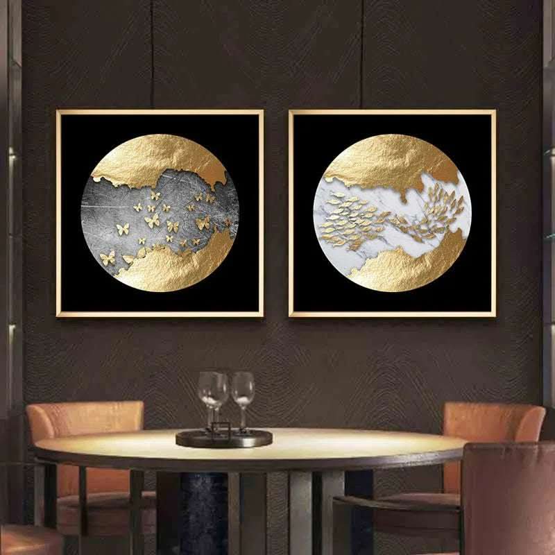 Black And White Abstract Light Luxury Frameless Decorative Painting Fendax 0