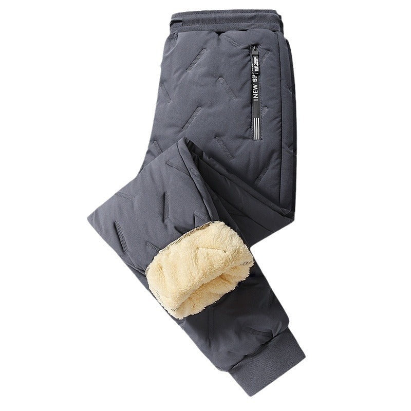 Men Plush Thick Fleece Sweatpants