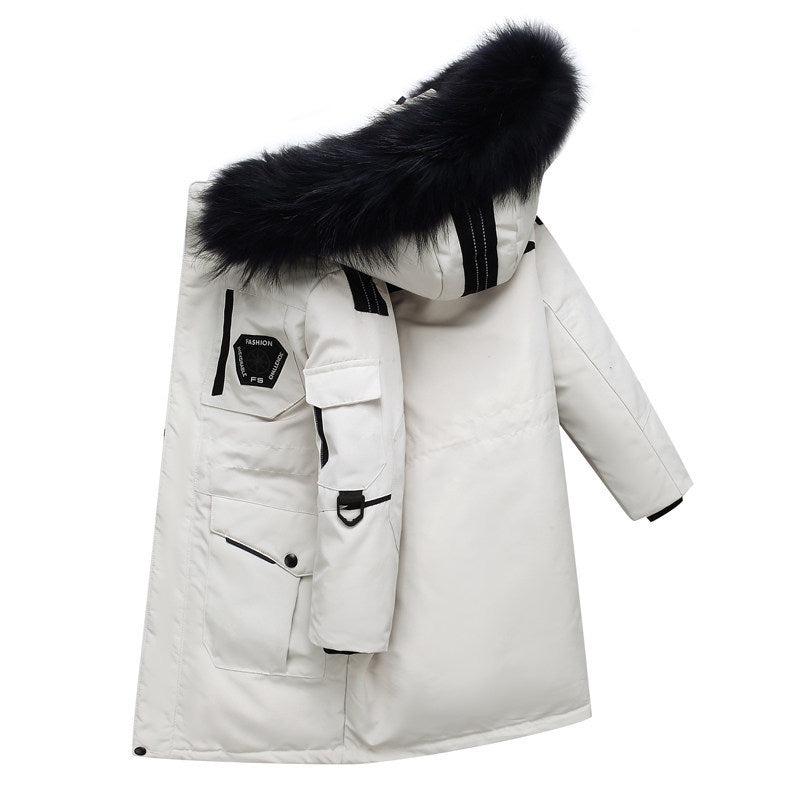 Children's Thickening Fur Collar Coat