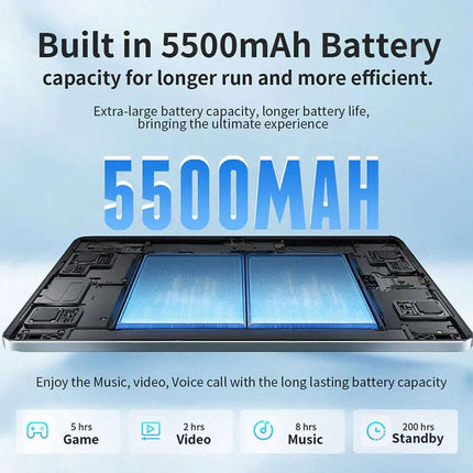 G-tab T9 Rockchip RK3562 Quad Core 3GB 3GB RAM 64GB ROM 10.1 Inch Android 14 Tablet PC Grey Fendax 5