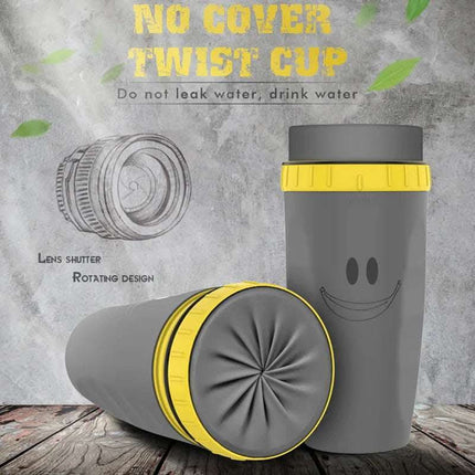 No Cover Twist Cup Travel Portable Cup Double Insulation Tumbler Straw Sippy Water Bottles Portable For Children Adults Fendax 0