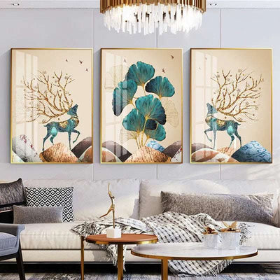 Modern Living Room Decorative Northern Europe Light Luxury Abstract Hanging Painting Fendax 0