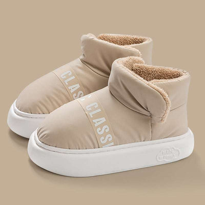 Wear Resistant Plush Warm Down Slippers