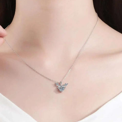 1 Carat Moissanite Necklace - 925 Sterling Silver Jewelry