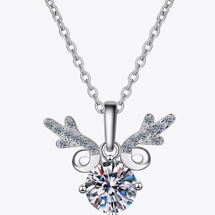 1 Carat Moissanite Necklace - 925 Sterling Silver Jewelry