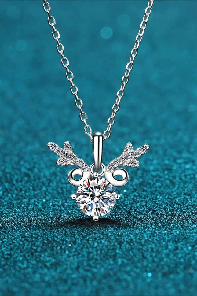 1 Carat Moissanite Necklace - 925 Sterling Silver Jewelry