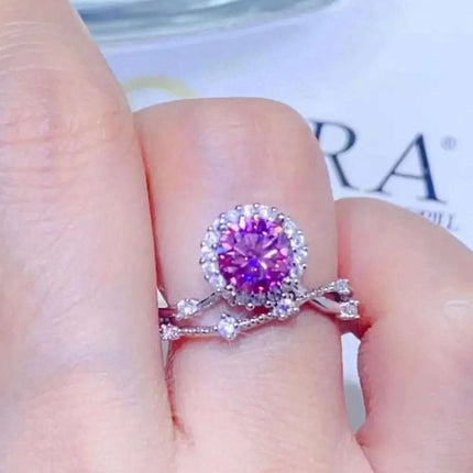 1 Carat Moissanite 925 Sterling Silver Ring Fendax