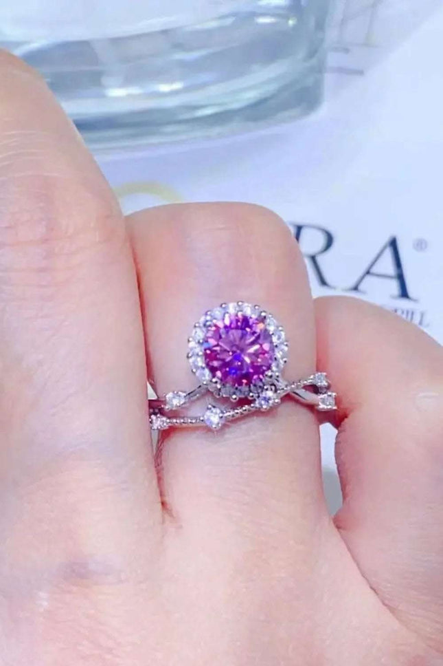1 Carat Moissanite 925 Sterling Silver Ring Fendax