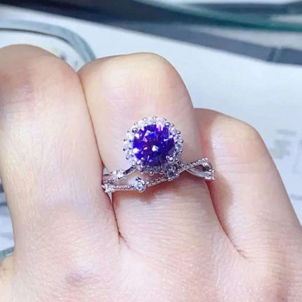 1 Carat Moissanite 925 Sterling Silver Ring Fendax