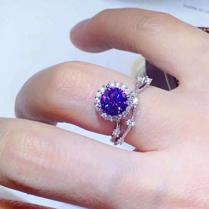 1 Carat Moissanite 925 Sterling Silver Ring Fendax