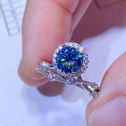 1 Carat Moissanite 925 Sterling Silver Ring Fendax