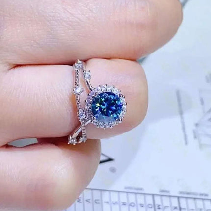 1 Carat Moissanite 925 Sterling Silver Ring Fendax