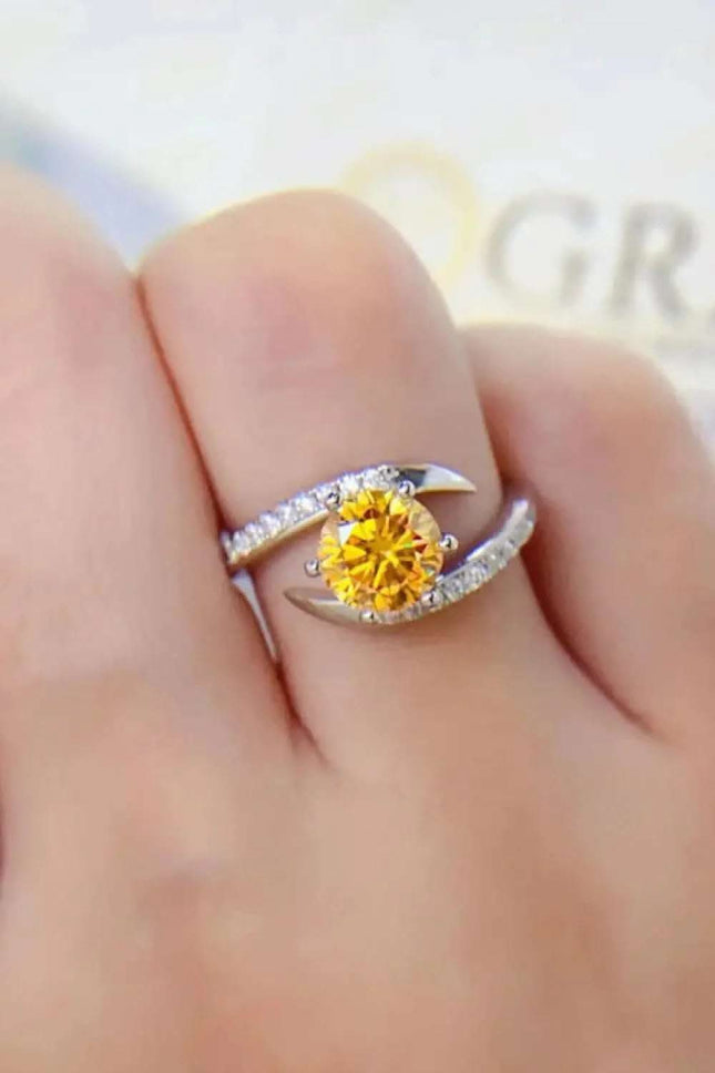1 Carat 925 Sterling Silver Ring - Dazzling Moissanite Elegance