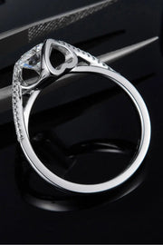 Trendsi 1 Carat Moissanite 925 Sterling Silver Twisted Ring