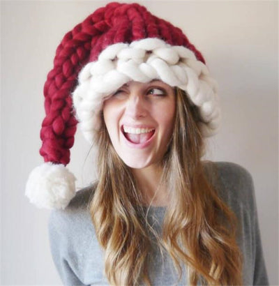 Christmas Plush Hat With Pompom