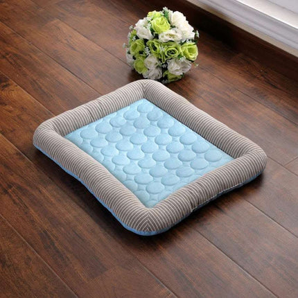 Pet Cooling Pad Bed For Dogs Cats Puppy Kitten Cool Mat Pet Blanket Ice Silk Material Soft For Summer Sleeping Blue Breathable Fendax 0