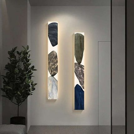Modern Luxury Porch Decorative Painting Led Light Vertical Version