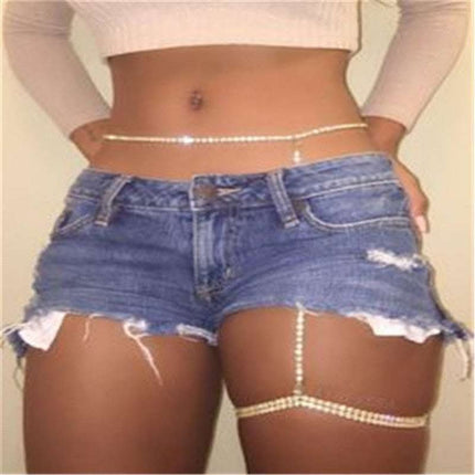 Nightclub Body Chain Ladies Diamond Waist Chain Leg Chain Fendax 0