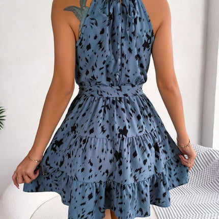 Casual Leopard Print Ruffled Swing Dress Summer Fashion Beach Dresses Women Fendax 4
