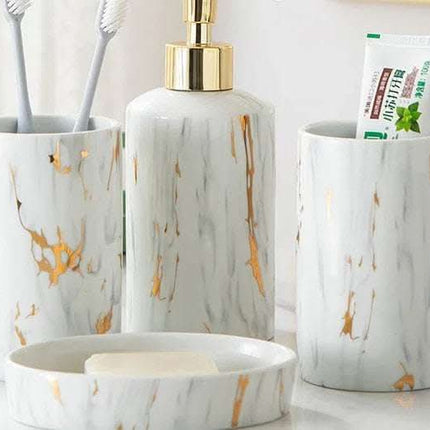 Bathroom Marble Bathroom Wash Kit Ceramic Fendax 0