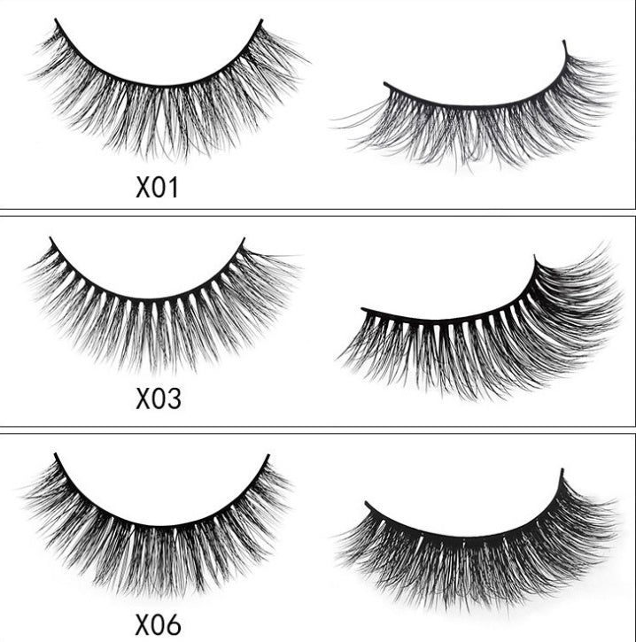 3 pairs of natural false eyelashes