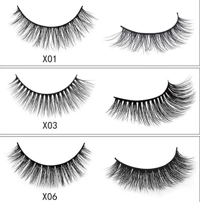 3 pairs of natural false eyelashes
