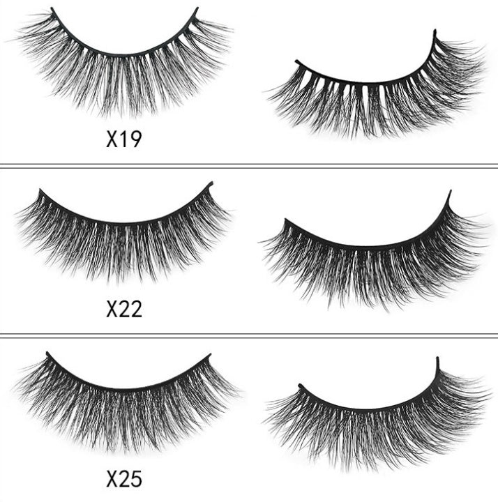 3 pairs of natural false eyelashes