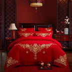 Love in the flowersred / Bed linen / 1.5m