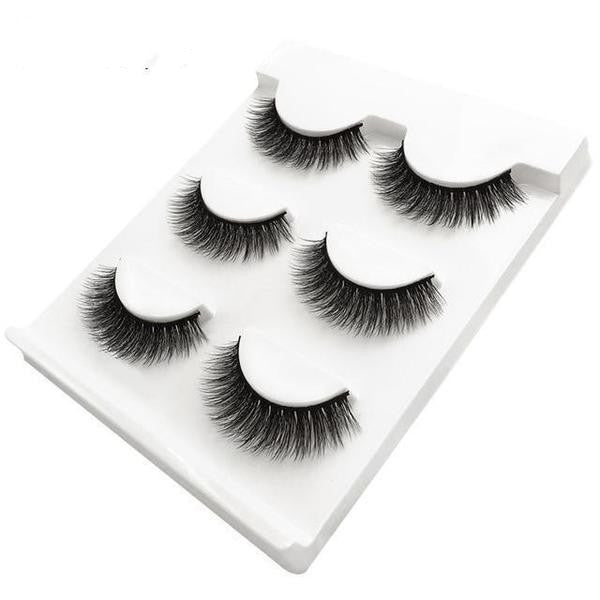 3 pairs of natural false eyelashes