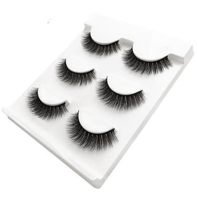 3 pairs of natural false eyelashes