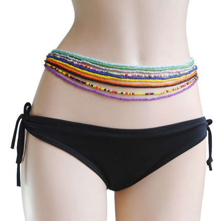 Contrast Color Elastic Waist Chain Fendax 0