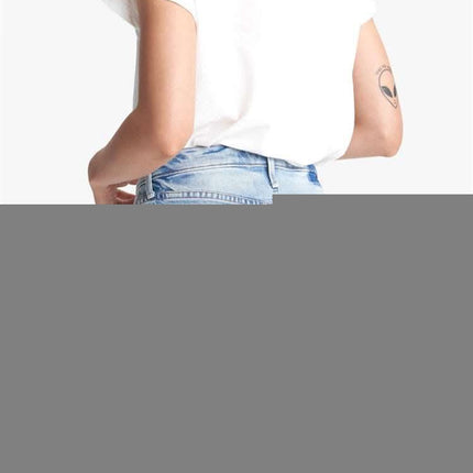 Frayed love high-waisted denim shorts Fendax 0