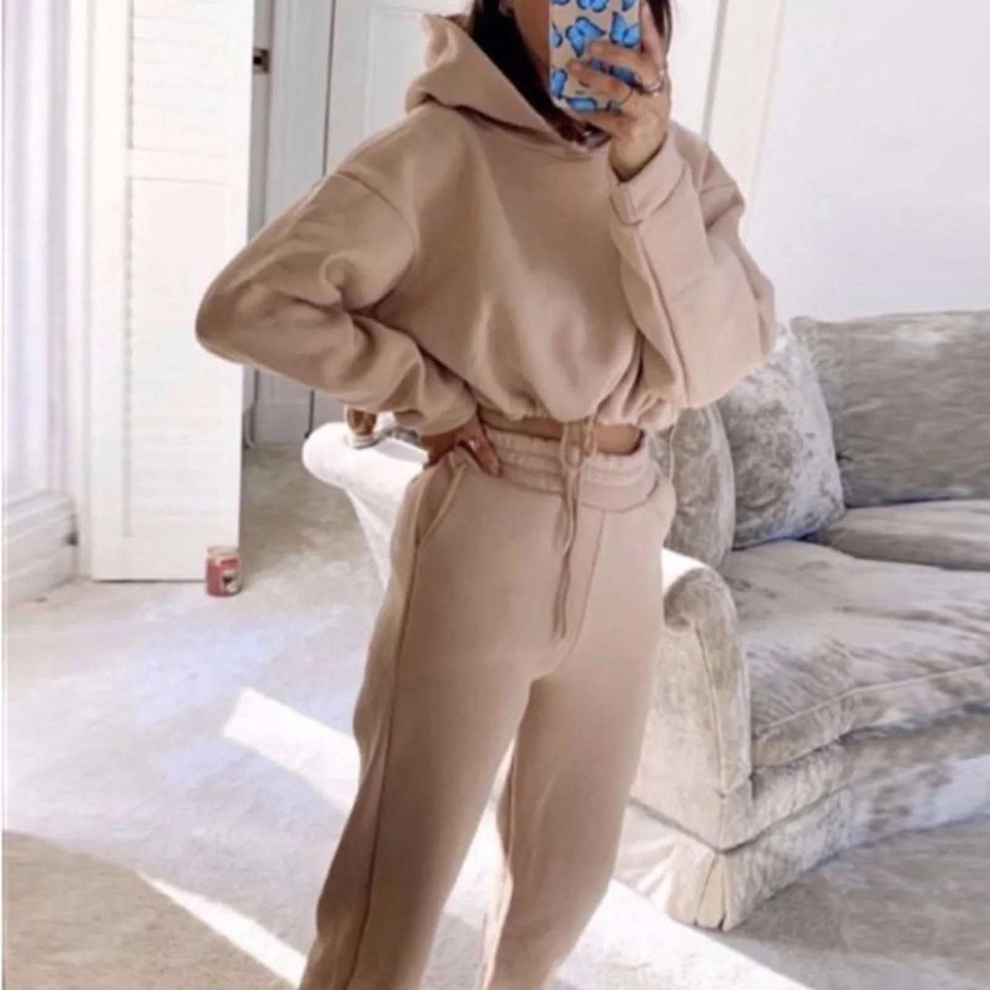 Jogging Suits For Women 2 Piece Sweatsuits Tracksuits Sexy Long Sleeve HoodieCasual Fitness Sportswear Fendax 4