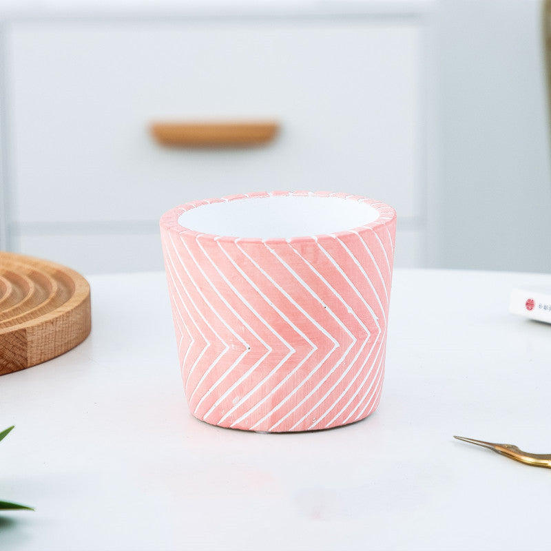 European style simple succulent plant pot