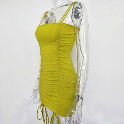 Articat Spaghetti Strap Sexy Backless Women Summer Dress Strapless Bodycon Bandage Party Dresses Vestidos Club Mini Dress Fendax 0