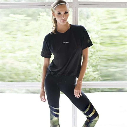 Camouflage printed stitching yoga pants Fendax 0